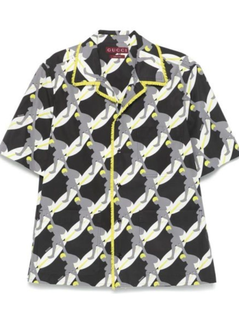 Gucci "twisted surf on pop" silk bowling shirt, size 48/ medium made Italy